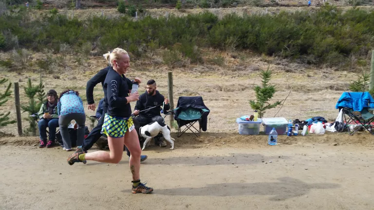 Kat Bulk storming the Great Naseby Water Race